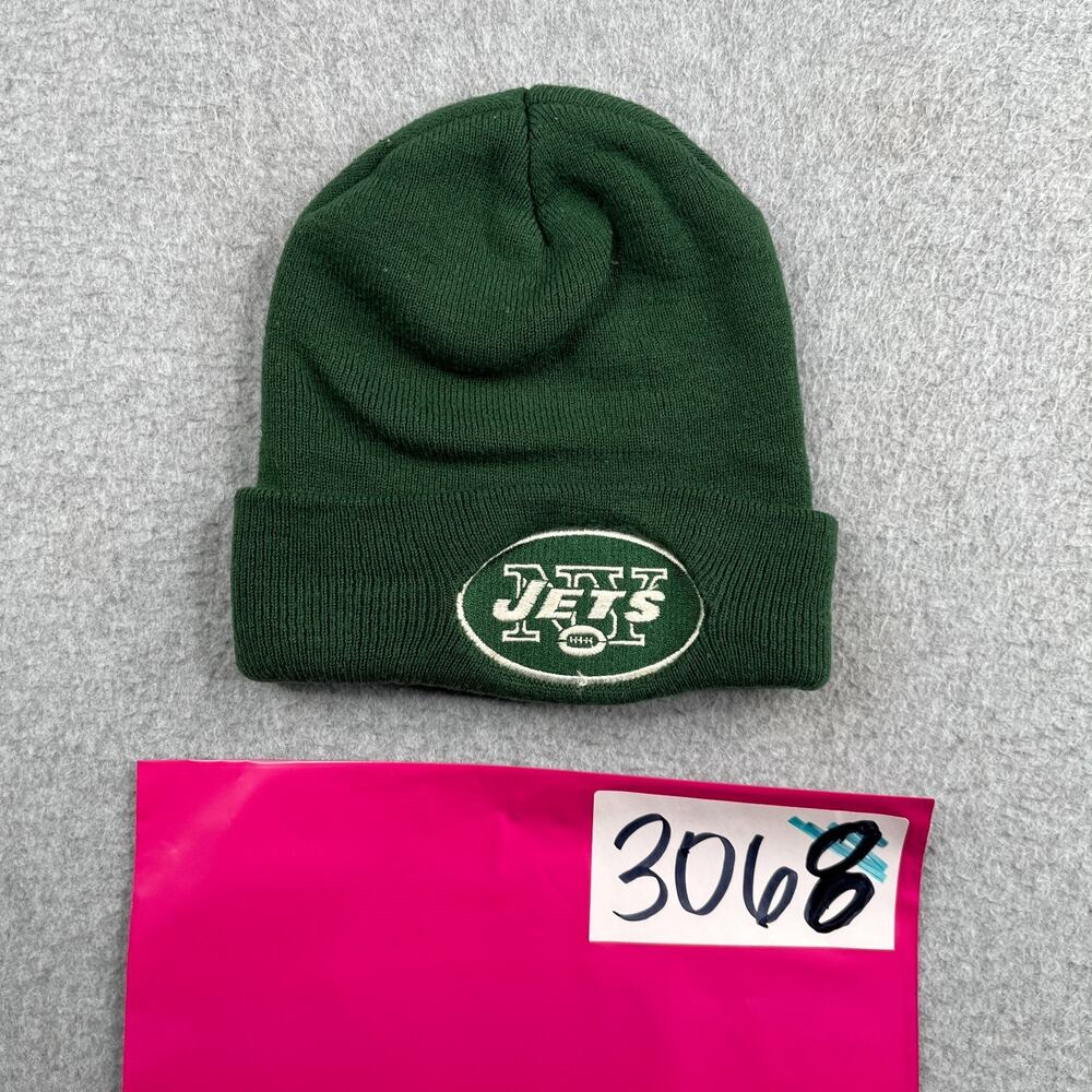New York Jets Beanie Hat One Size Fits All Reebok Embroidered logo Green Mens